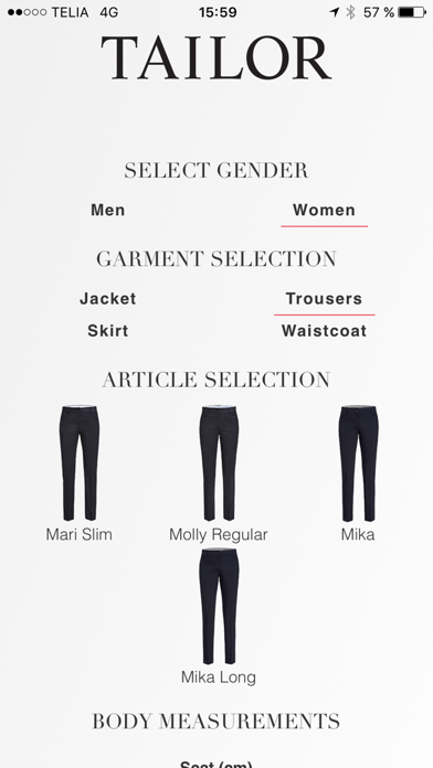 Tailor iPhone screenshot 1 - Business app