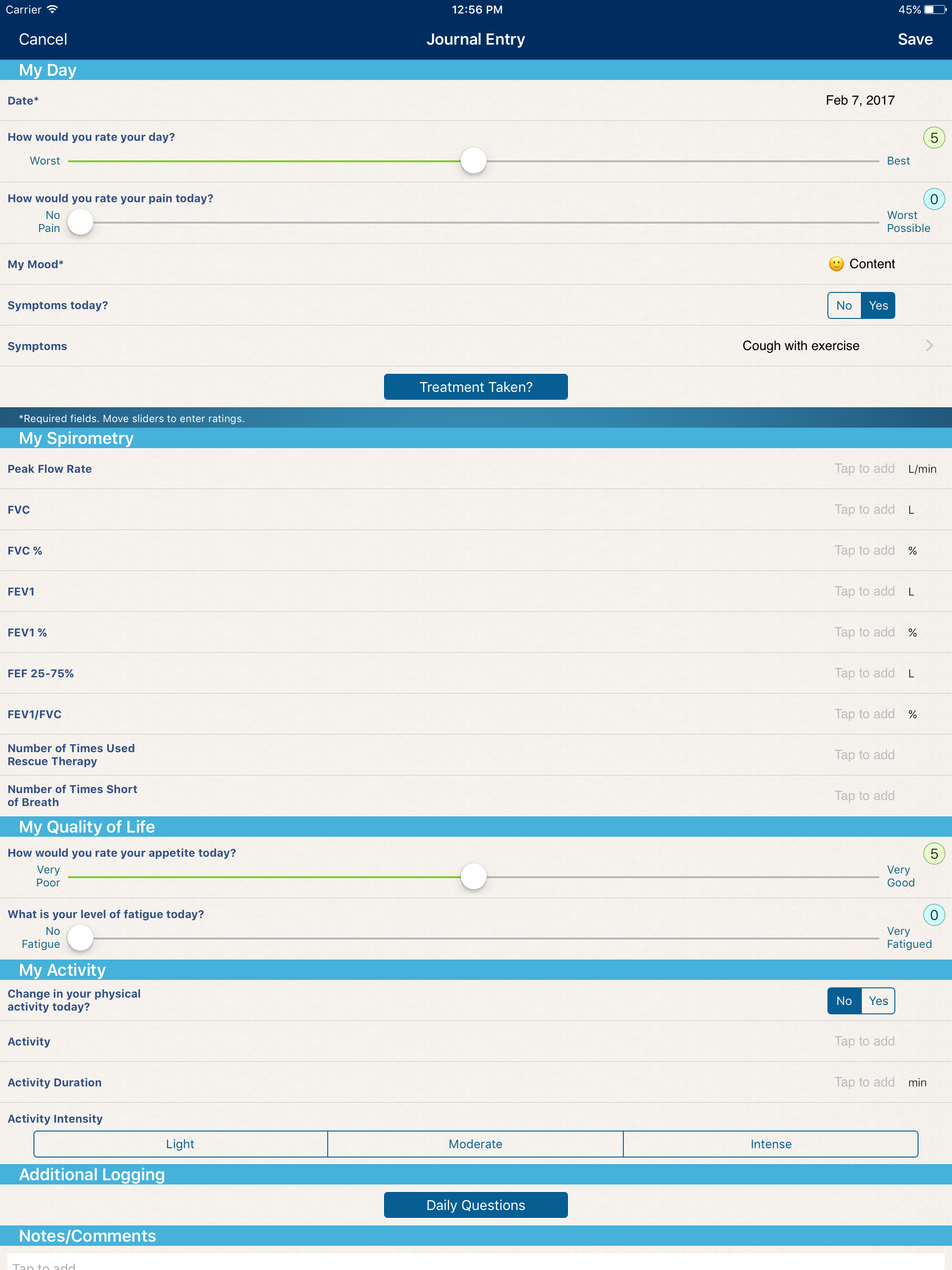 AAP Asthma Tracker for Adolescents