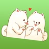 Cute Pomeranian Snow Dog Sticker