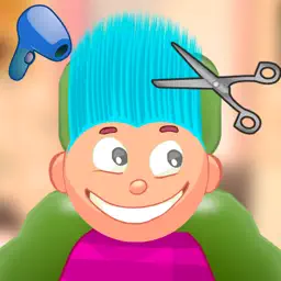Child game / Crazy Hair Salon (blue hair) app icon