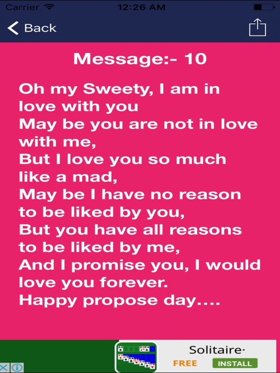 Happy Propose Day Messages,Free Wishes And Images iPad screenshot