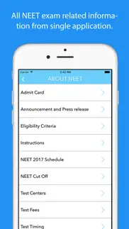 neet 2017 | all about neet iphone screenshot 2
