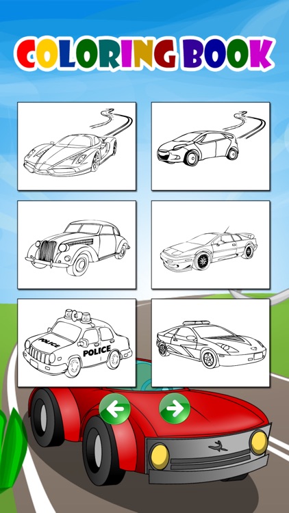 Printable Cartoon Car Coloring Pages For Kids