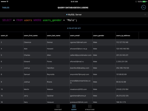 Query - A MySQL client screenshot 4