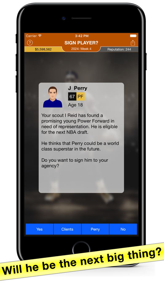 #4. Basketball Agent: Manager Sim (iOS) Podle: Top Drawer Games Limited
