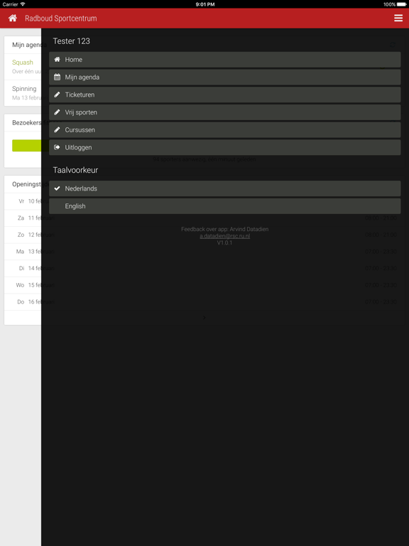 Radboud Sportcentrum iPad screenshot 3