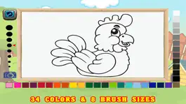 Game screenshot Farm Animals Coloring Book For Kids - First Words hack