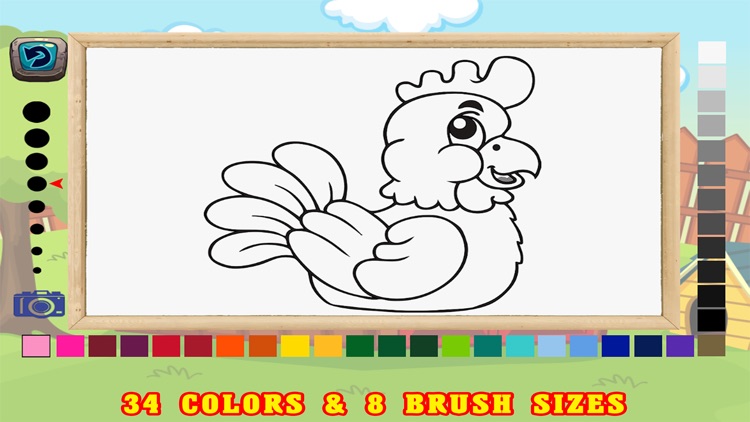 Farm Animals Coloring Book For Kids - First Words