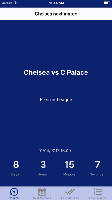 Chelsea Next Match Screenshot