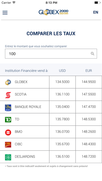 Screenshot #3 pour Globex 2000 Currency Exchange