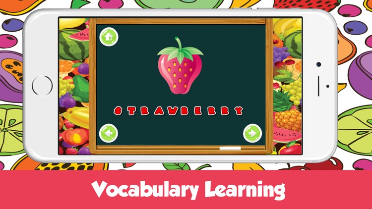 ABC Alphabet Fruit Vocabulary Coloring Kids Games