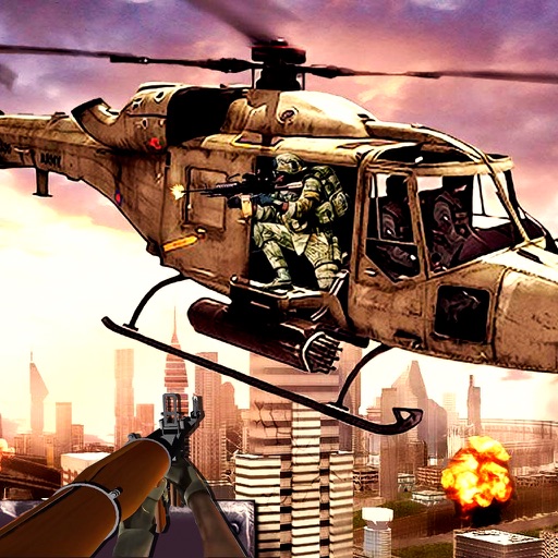 Bazooka Helicopter Warefare Shooting Enemies Free Icon