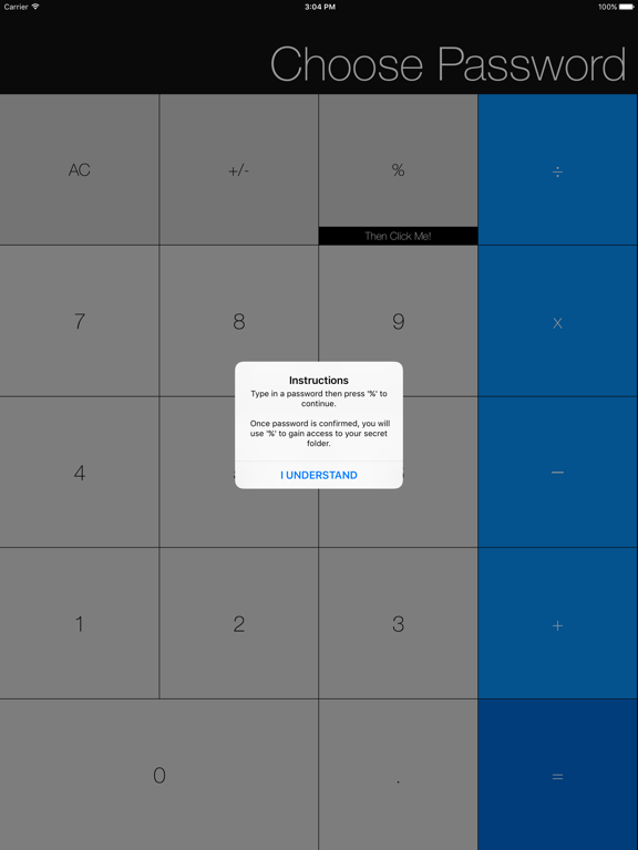 Secret Calculator Tools + Secure Photo Vault iPad screenshot 1 - Productivity app