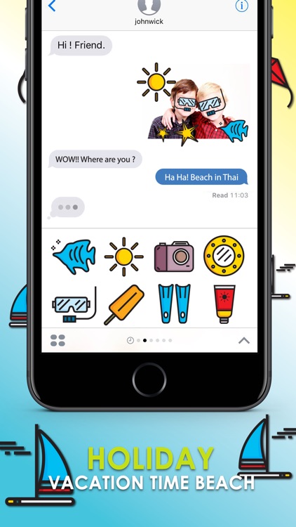Accessory Holiday Summer Time Sticker for iMessage