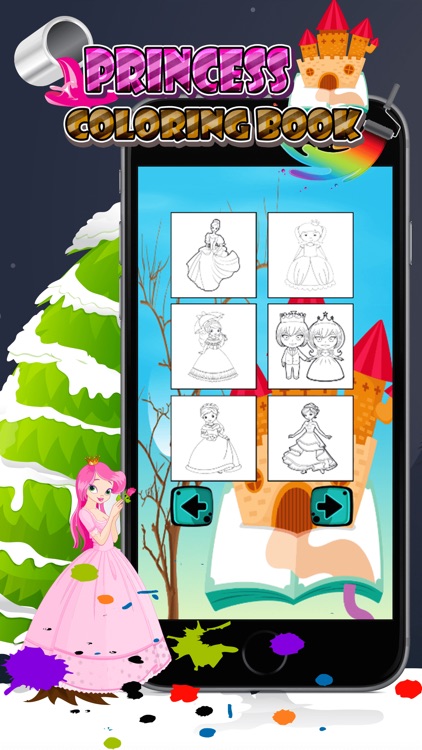 princess kissing : paint games for boys & girls