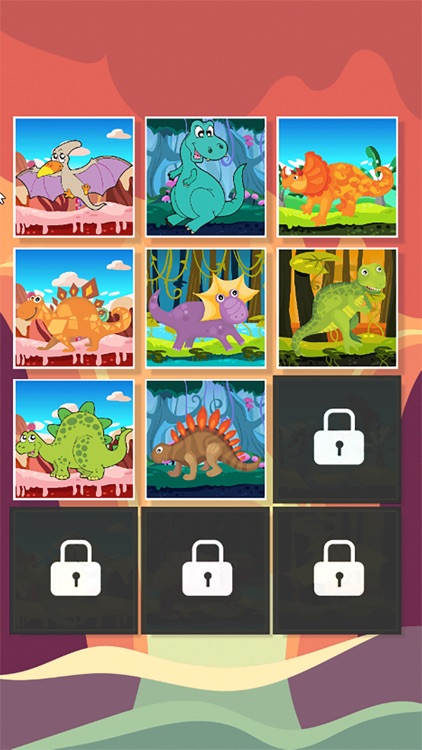 Easy Cartoon Dinosaur Jigsaw Puzzles