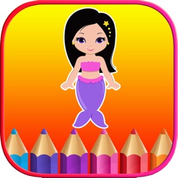Mermaid Coloring Book Learning Game For Kids Girls