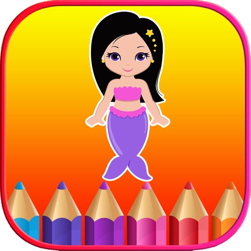 Mermaid Coloring Book Learning Game For Kids Girls
