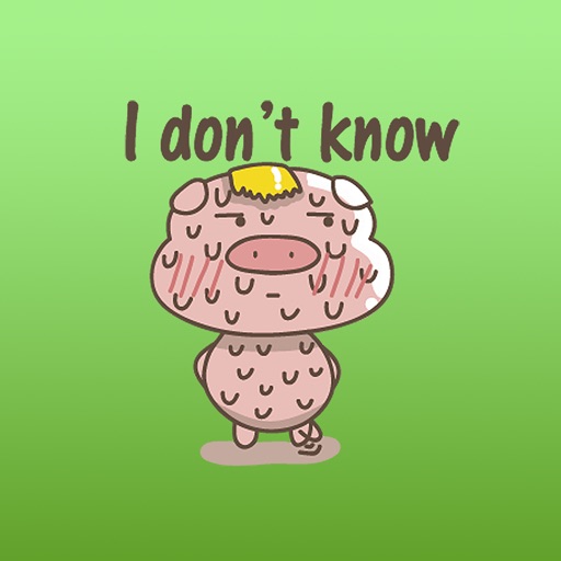 Izzy the lazy pig stickers