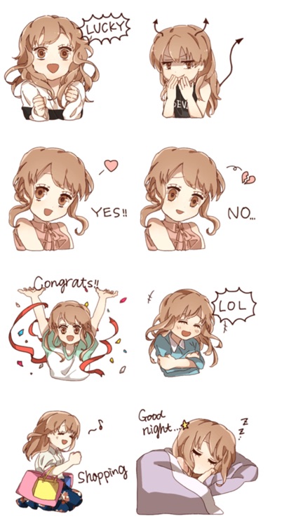 Cute Girl Stickers Pack