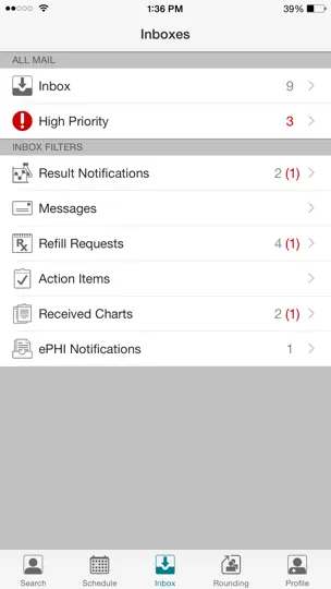 Professional EHR Mobile iPhone Screenshot 2