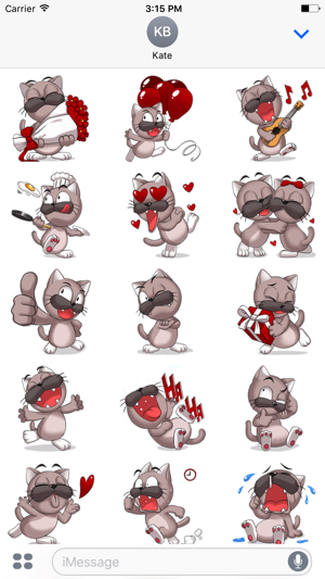 Oreo In Love - Cute cat stickers for iMessage(圖1)-速報App