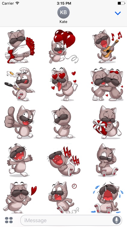 Oreo In Love - Cute cat stickers for iMessage