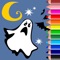 Cute Ghost Coloring Book Game For Kids Version