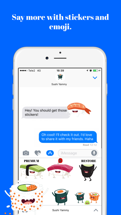 How to cancel & delete Sushi Yammy - Stickers Set from iphone & ipad 1