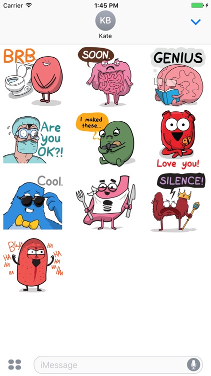 Heart and Brain Organ Sticker Set