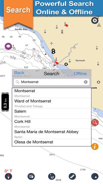 Marine Montserrat Nautical Map