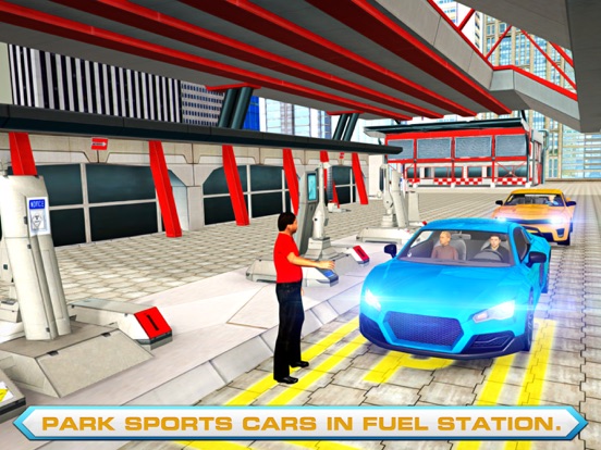 車のサービスステーション駐車場 - プラドジープを運転のおすすめ画像1