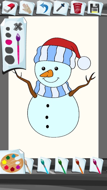 Snowman Coloring Book screenshot-3