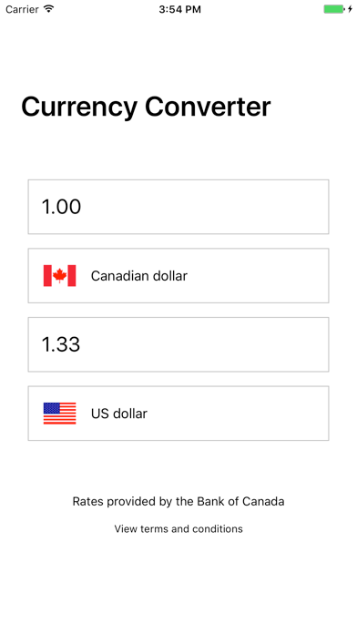 Screenshot #1 pour BoC Currency Converter
