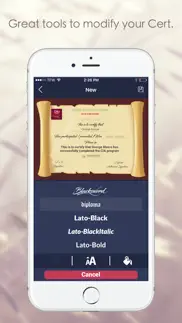 certificate maker transcript maker iphone screenshot 2