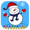 Snowman Coloring Book Game For Children