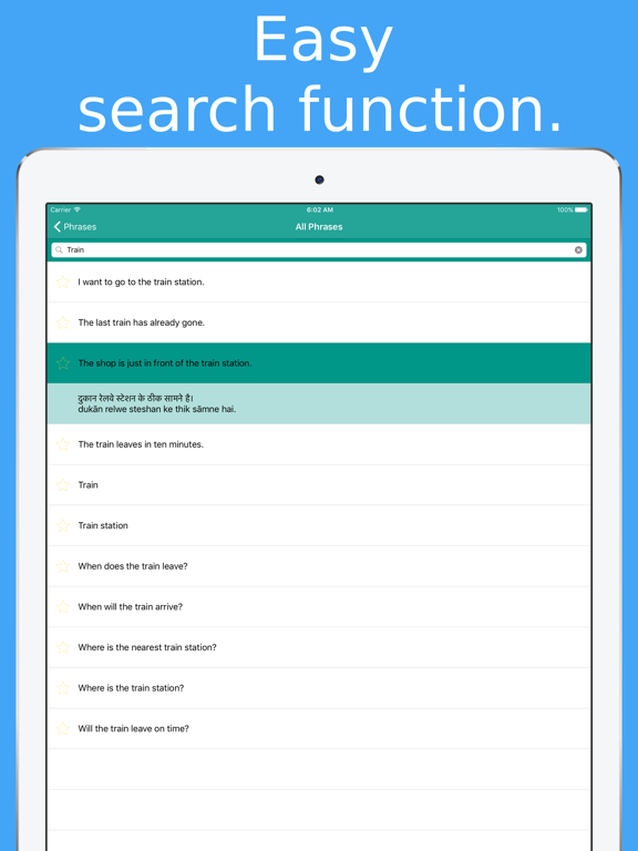 Simply Learn To Speak Hindi - Phrasebook For India iPad screenshot