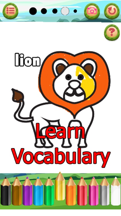 smart art: animal coloring and vocabulary learning