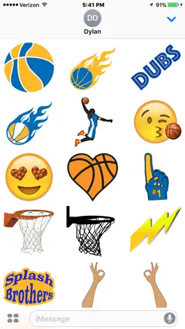 Game screenshot Warriors Basketball Stickers apk