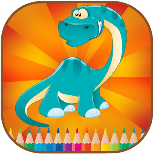 Coloring books Dinosaur For kid icon