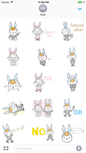 Blossom The Cute Little Rabbit Stickers(圖1)-速報App