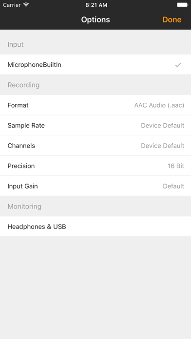 Screenshot #2 pour Auphonic Recorder