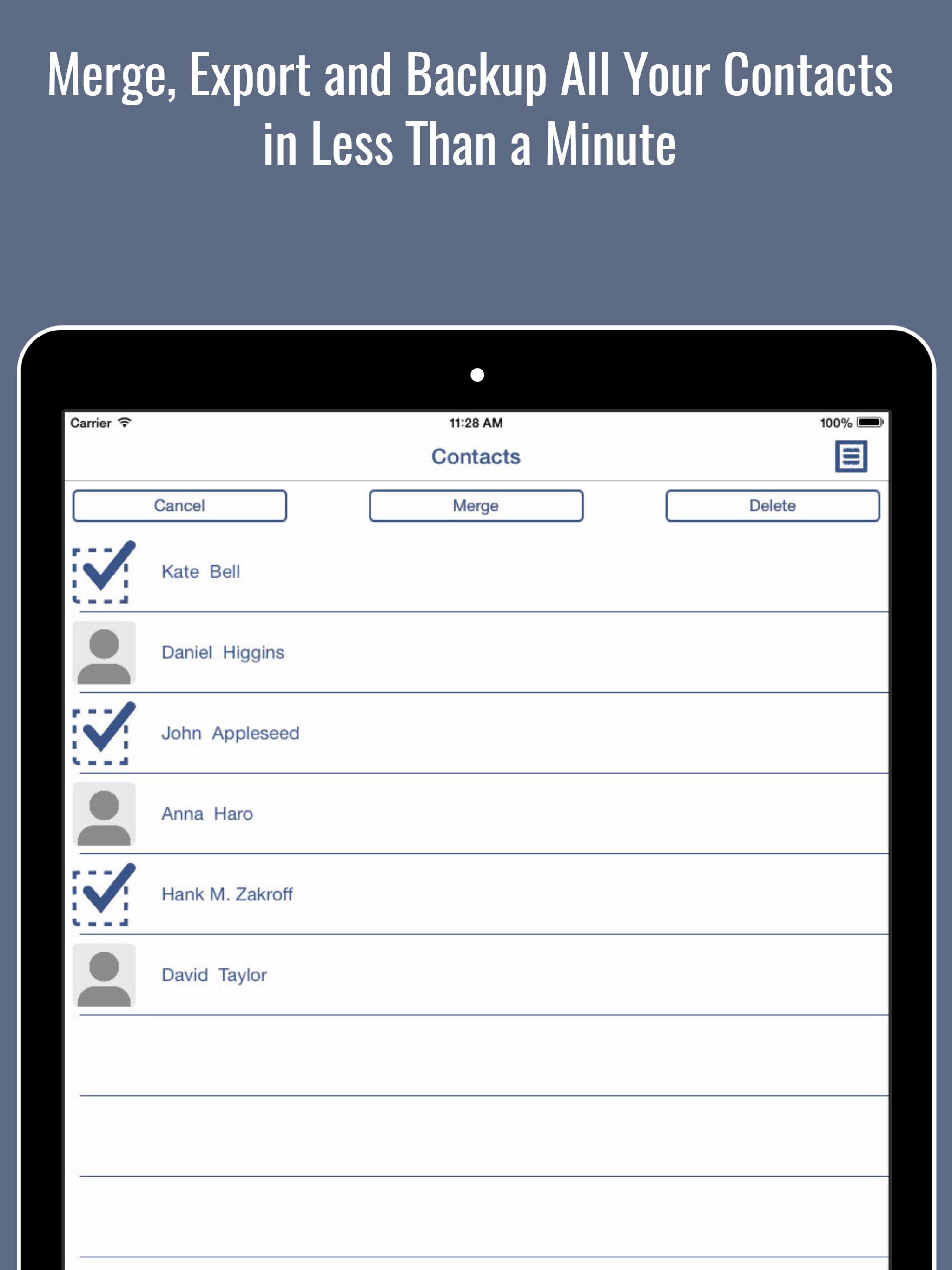 vCard Contacts Backup - Copy & Export Address Book