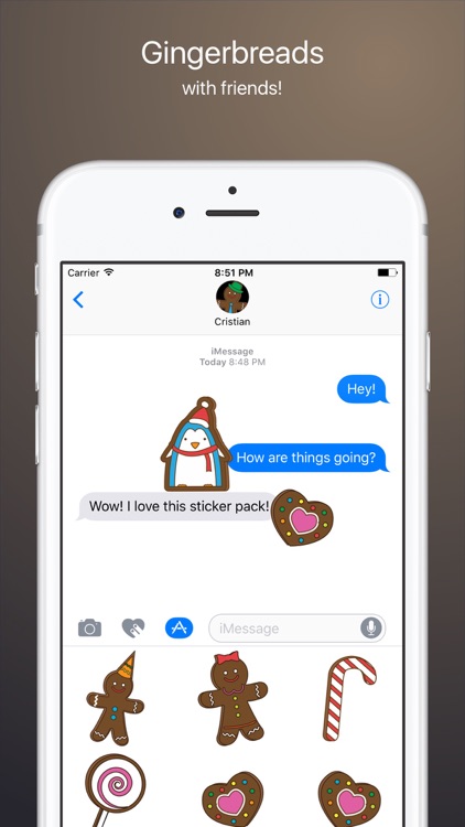 Gingerbreads with friends - stickers for iMessage