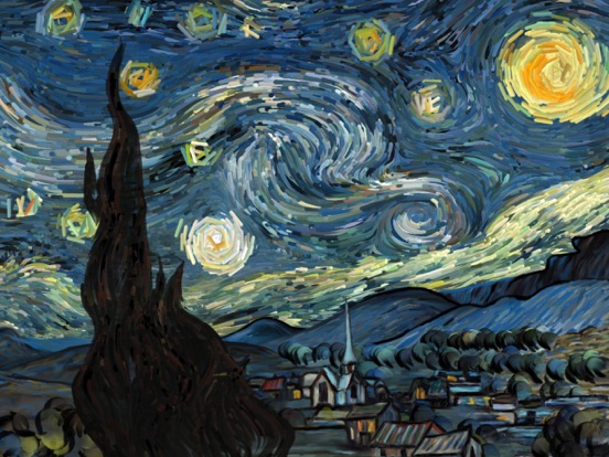 Screenshot #1 for Starry Night Interactive Animation