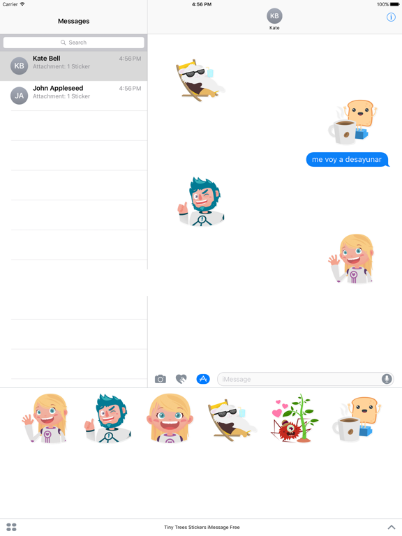 Screenshot #6 pour Tiny Trees Basic Stickers for iMessage