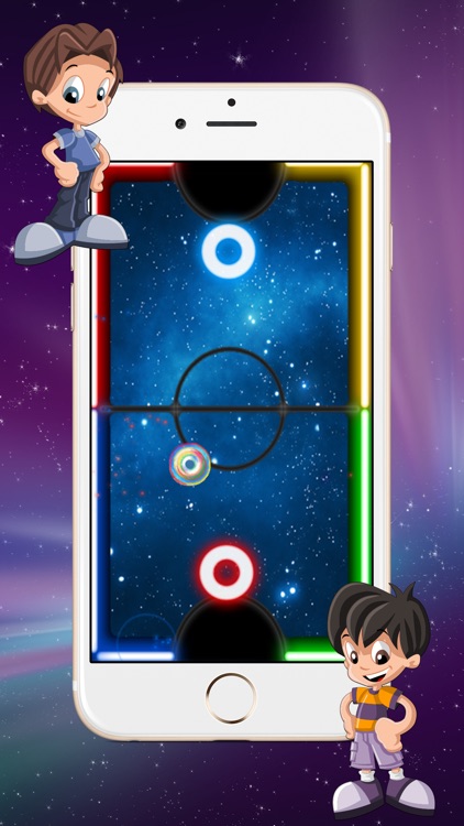 Glow Touch Air Sky Hocky HD - 2 Player Neon Light