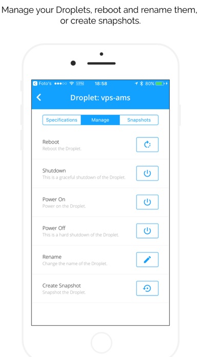 Screenshot 3 of Digital Ocean Control App