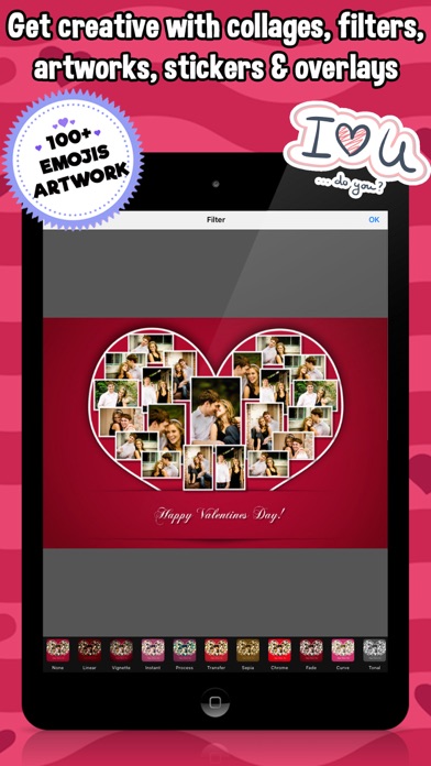 Screenshot #3 pour Valentine's Day Collage Frames! Love Photo Editor