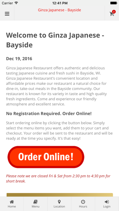 How to cancel & delete Ginza Japanese - Bayside from iphone & ipad 1